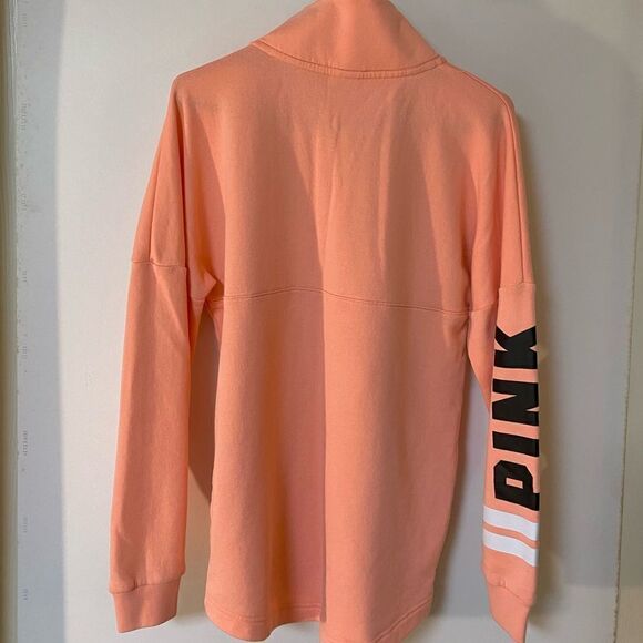 PINK by VS Peachy Pink 1/4 Button Down Pullover Sweater - Picture 7 of 9